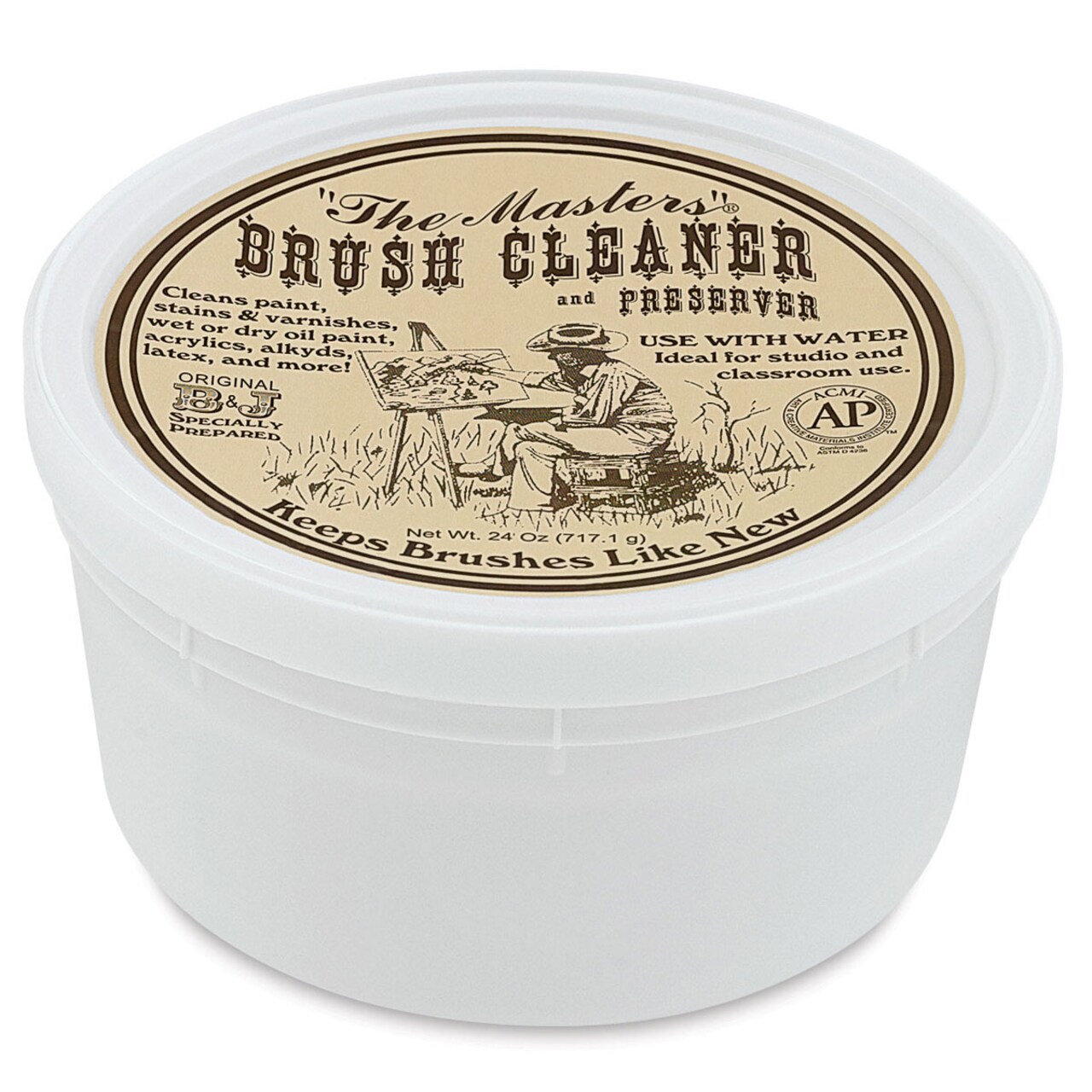 The Masters Brush Cleaner and Preserver - Classroom Tub, 24 oz